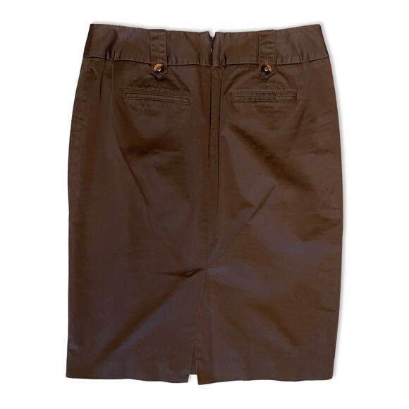 WHBM Brown High Waist Pencil Skirt 6 Belted Y2K Office Siren Quiet Luxury - Picture 5 of 12